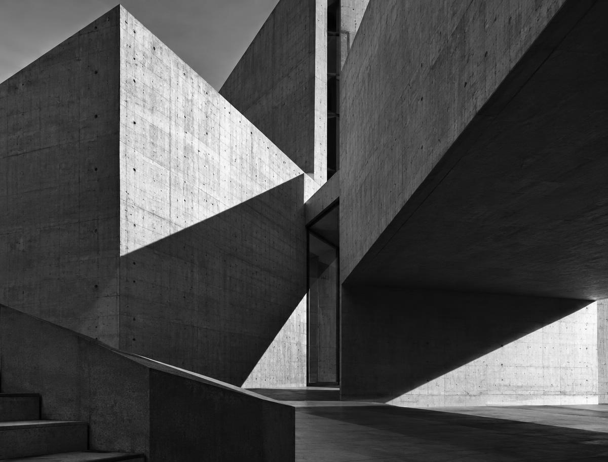 Monochrome concrete architecture